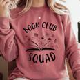 Books Club Squad Reading Book Lover Book Minimalist Team Tee Comfort Colors Sweatshirt Orchid