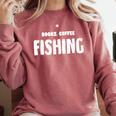 Books Coffee Fishing Comfort Colors Sweatshirt Orchid
