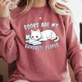 Books Are My Favorite People Cat With Coffee Mug Book Lovers Comfort Colors Sweatshirt Orchid Books Are My Favorite People Cat With Coffee Mug Book Lovers Comfort Colors Sweatshirt Orchid