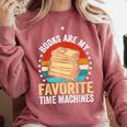 Books Are My Favorite Time Machines Comfort Colors Sweatshirt Orchid