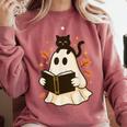 Books Ghost Reading Book Halloween Library Cat Fall Comfort Colors Sweatshirt Orchid Books Ghost Reading Book Halloween Library Cat Fall Comfort Colors Sweatshirt Orchid