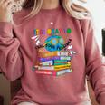 Books It's Okay To Be Kind Yellow Mental Health Day Kids Comfort Colors Sweatshirt Orchid