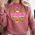 Books Are My Love Language Valentine's Day Reading Lover Comfort Colors Sweatshirt Orchid Books Are My Love Language Valentine's Day Reading Lover Comfort Colors Sweatshirt Orchid