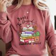 Books Original Handheld Device Reader Literacy Book Lover Comfort Colors Sweatshirt Orchid