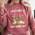 Books And My Savannah Cat Owner Savannah Cat Lover Comfort Colors Sweatshirt Orchid