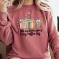 I Like My Books Spicy & My Coffee Icy Lover Bookworm Comfort Colors Sweatshirt Orchid I Like My Books Spicy & My Coffee Icy Lover Bookworm Comfort Colors Sweatshirt Orchid