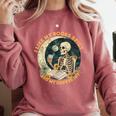 I Like My Books Spicy & My Coffee Icy Skeleton Read Book Comfort Colors Sweatshirt Orchid I Like My Books Spicy & My Coffee Icy Skeleton Read Book Comfort Colors Sweatshirt Orchid