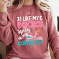 I Like My Books Spicy Coffee ICY Comfort Colors Sweatshirt Orchid I Like My Books Spicy Coffee ICY Comfort Colors Sweatshirt Orchid