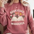 Bookstore Wanderers Retro Women Book Lovers Comfort Colors Sweatshirt Orchid