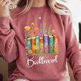 Booktrovert Book Reader Book Nerd Book Reading Lover Premium Tri-Blend Comfort Colors Sweatshirt Orchid