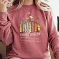 Booktrovert Cozy Book Lover Book Nerd Literary Humor Comfort Colors Sweatshirt Orchid