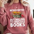 Bookworm Art For Men Women Book Reading Lover Bookish Comfort Colors Sweatshirt Orchid