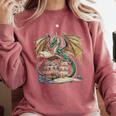 Bookworm Dragons Reading Book Dragons And Books Comfort Colors Sweatshirt Orchid Bookworm Dragons Reading Book Dragons And Books Comfort Colors Sweatshirt Orchid