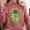 Bookworm Irish All Booked For St Patrick's Day Book Lover Comfort Colors Sweatshirt Orchid Bookworm Irish All Booked For St Patrick's Day Book Lover Comfort Colors Sweatshirt Orchid