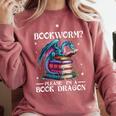 Bookworm Please I'm A Book Dragon Blue Dragon Comfort Colors Sweatshirt Orchid Bookworm Please I'm A Book Dragon Blue Dragon Comfort Colors Sweatshirt Orchid