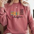 Bookworm Woman Reading Fiction Novels Library Book Store Comfort Colors Sweatshirt Orchid