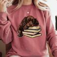 Boykin Spaniel Books Dog Breed Graphic Comfort Colors Sweatshirt Orchid Boykin Spaniel Books Dog Breed Graphic Comfort Colors Sweatshirt Orchid