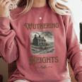 Bronte Novel Wuthering Heights Moorland Gothic Book Cover Comfort Colors Sweatshirt Orchid Bronte Novel Wuthering Heights Moorland Gothic Book Cover Comfort Colors Sweatshirt Orchid