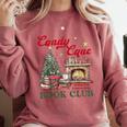 Candy Cane Book Club Holiday Party & Book Exchange Comfort Colors Sweatshirt Orchid Candy Cane Book Club Holiday Party & Book Exchange Comfort Colors Sweatshirt Orchid