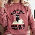 Cat I Read Banned Books Shirt Bookworm Avid Reader For Men Women Kids Comfort Colors Sweatshirt Orchid