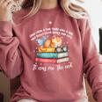 Cats And Books Easily Distracted By Book & Cat Lover Men Women Kids Comfort Colors Sweatshirt Orchid Cats And Books Easily Distracted By Book & Cat Lover Men Women Kids Comfort Colors Sweatshirt Orchid