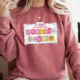Certified Bookish Baddie Cute Book Lover Comfort Colors Sweatshirt Orchid