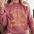 Chai And A Good Book Lover Reading Chai Tea Chai Latte Comfort Colors Sweatshirt Orchid Chai And A Good Book Lover Reading Chai Tea Chai Latte Comfort Colors Sweatshirt Orchid