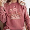 Chapter 11th Birthday Bookworm 11 Years Old For Book Lovers Comfort Colors Sweatshirt Orchid