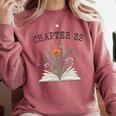 Chapter 32- Book Lovers & Readers 32nd Birthday Wildflowers Premium Tri-Blend Comfort Colors Sweatshirt Orchid