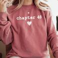 Chapter 48 Book Lovers Readers & Authors 48th Birthday Comfort Colors Sweatshirt Orchid
