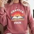 Chapter Four Book Reading 4th Birthday 4 Year Old Comfort Colors Sweatshirt Orchid Chapter Four Book Reading 4th Birthday 4 Year Old Comfort Colors Sweatshirt Orchid