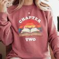 Chapter Two Book Reading 2nd Birthday 2 Year Old Comfort Colors Sweatshirt Orchid