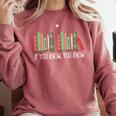 Christmas Book 67 If You Know You Know 67 Meme Teacher Comfort Colors Sweatshirt Orchid