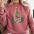 Christmas Book Reading Reader Xmas Bibliophile -Adult Christmas Tree Book Modern Comfort Colors Sweatshirt Orchid Christmas Book Reading Reader Xmas Bibliophile -Adult Christmas Tree Book Modern Comfort Colors Sweatshirt Orchid