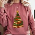 Christmas Book Tree Bookshelf Holiday For Readers Librarians Comfort Colors Sweatshirt Orchid Christmas Book Tree Bookshelf Holiday For Readers Librarians Comfort Colors Sweatshirt Orchid