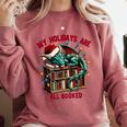 Christmas Dragon My Holidays Are All Booked Book Lovers Kids Comfort Colors Sweatshirt Orchid Christmas Dragon My Holidays Are All Booked Book Lovers Kids Comfort Colors Sweatshirt Orchid