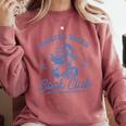 Christmas Snowman Frosted Tales Book Club Comfort Colors Sweatshirt Orchid