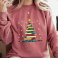 Christmas Tree Of Books Holiday Comfort Colors Sweatshirt Orchid Christmas Tree Of Books Holiday Comfort Colors Sweatshirt Orchid