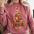 Christmas Tree Bookshelf Book Lover Library Men Women Kids Comfort Colors Sweatshirt Orchid Christmas Tree Bookshelf Book Lover Library Men Women Kids Comfort Colors Sweatshirt Orchid