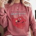 Clifford The Big Red Dog Clifford And Emily Book Cover Comfort Colors Sweatshirt Orchid Clifford The Big Red Dog Clifford And Emily Book Cover Comfort Colors Sweatshirt Orchid