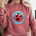 Clifford The Big Red Dog Round Distressed Logo Kids Books Comfort Colors Sweatshirt Orchid