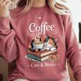 Coffee Cats And Books Cozy Calico Reader Love Cute Cat Comfort Colors Sweatshirt Orchid Coffee Cats And Books Cozy Calico Reader Love Cute Cat Comfort Colors Sweatshirt Orchid