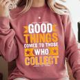 Comic Book Collector Meme Quote Comfort Colors Sweatshirt Orchid
