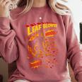 Comic Book Superhero Fall Season Leaf Blower Comfort Colors Sweatshirt Orchid
