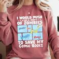 Comics Collecting Book Collector Guide Comics Lover Comfort Colors Sweatshirt Orchid