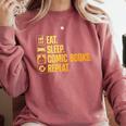 Cool Comic Books Art For Men Women Comic Book Lover Comics Comfort Colors Sweatshirt Orchid