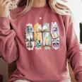 Coquette Bookworm Reading Enthusiast Book Lover Book Comfort Colors Sweatshirt Orchid