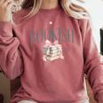 Coquette Bow Book Lover Bookish Coquette Aesthetic Reading Comfort Colors Sweatshirt Orchid