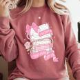 Coquette Reading Book Lover Pink Bow Bookish Mom & Daughter Comfort Colors Sweatshirt Orchid Coquette Reading Book Lover Pink Bow Bookish Mom & Daughter Comfort Colors Sweatshirt Orchid