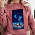 Cosmic Botanical Book Lover Reading Comfort Colors Sweatshirt Orchid Cosmic Botanical Book Lover Reading Comfort Colors Sweatshirt Orchid